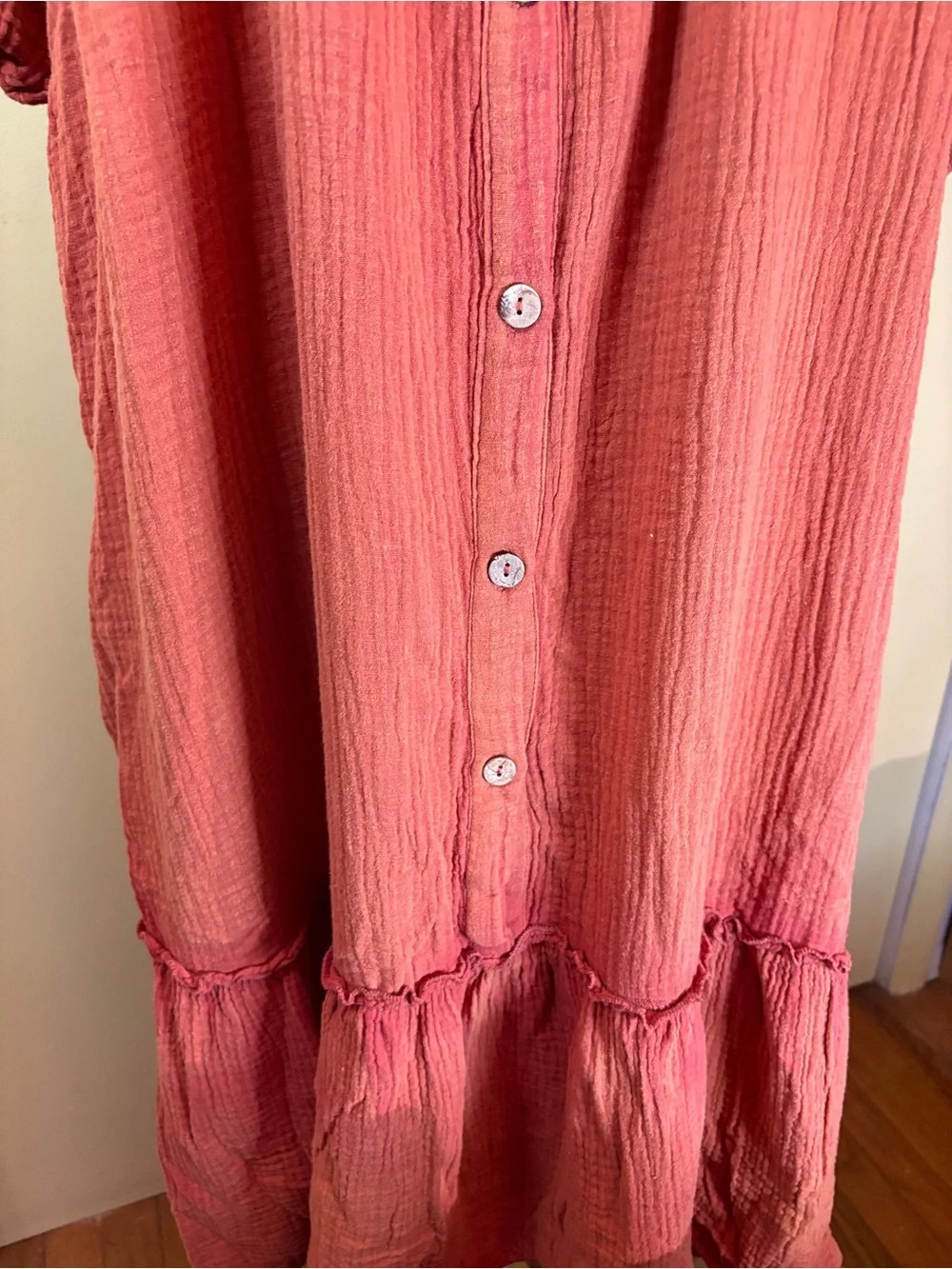 Hayden Button-Front Rust Maxi Dress - Picture 5 of 10